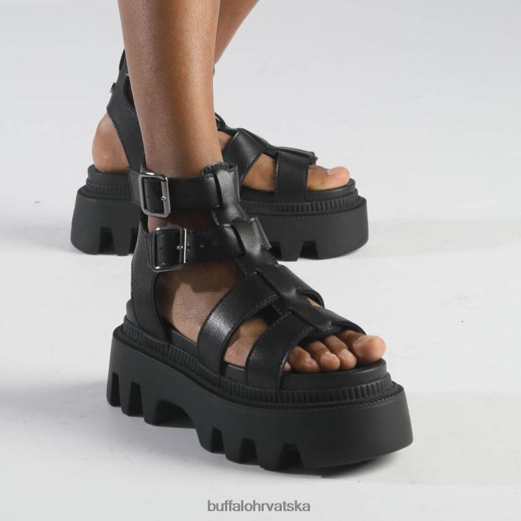crno Buffalo flora on fisher sandale s platformom veganske |sandale TDD6T642